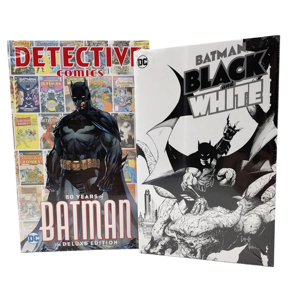 DC Hardcover Trade Lot Batman Black & White, Detective Comics 80 Years of Batman